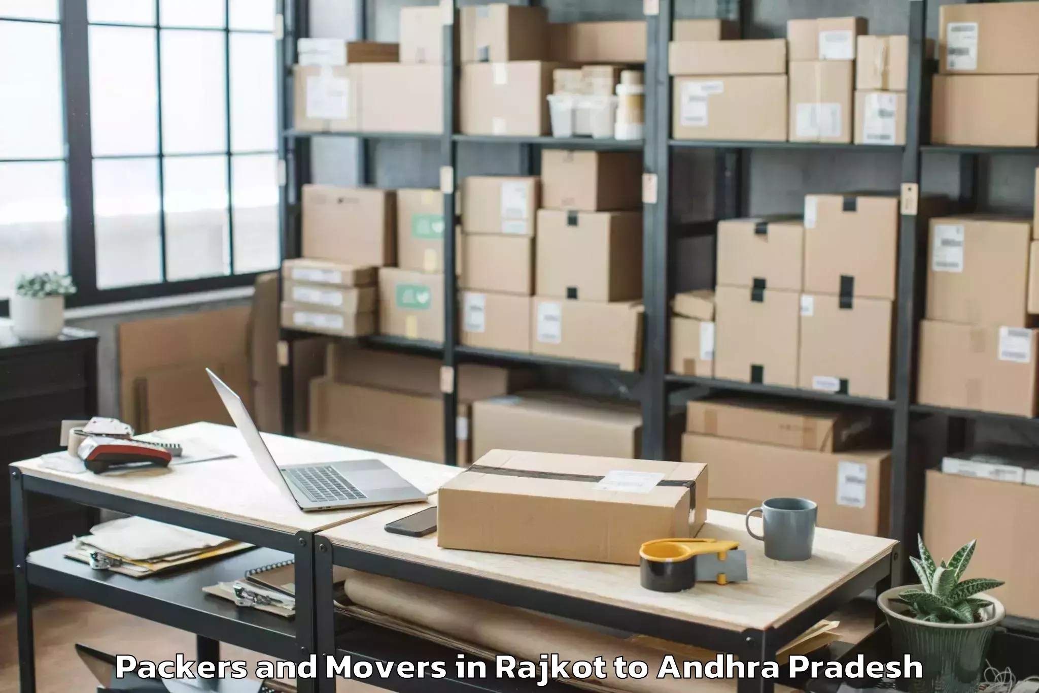 Reliable Rajkot to Simhadripuram Packers And Movers